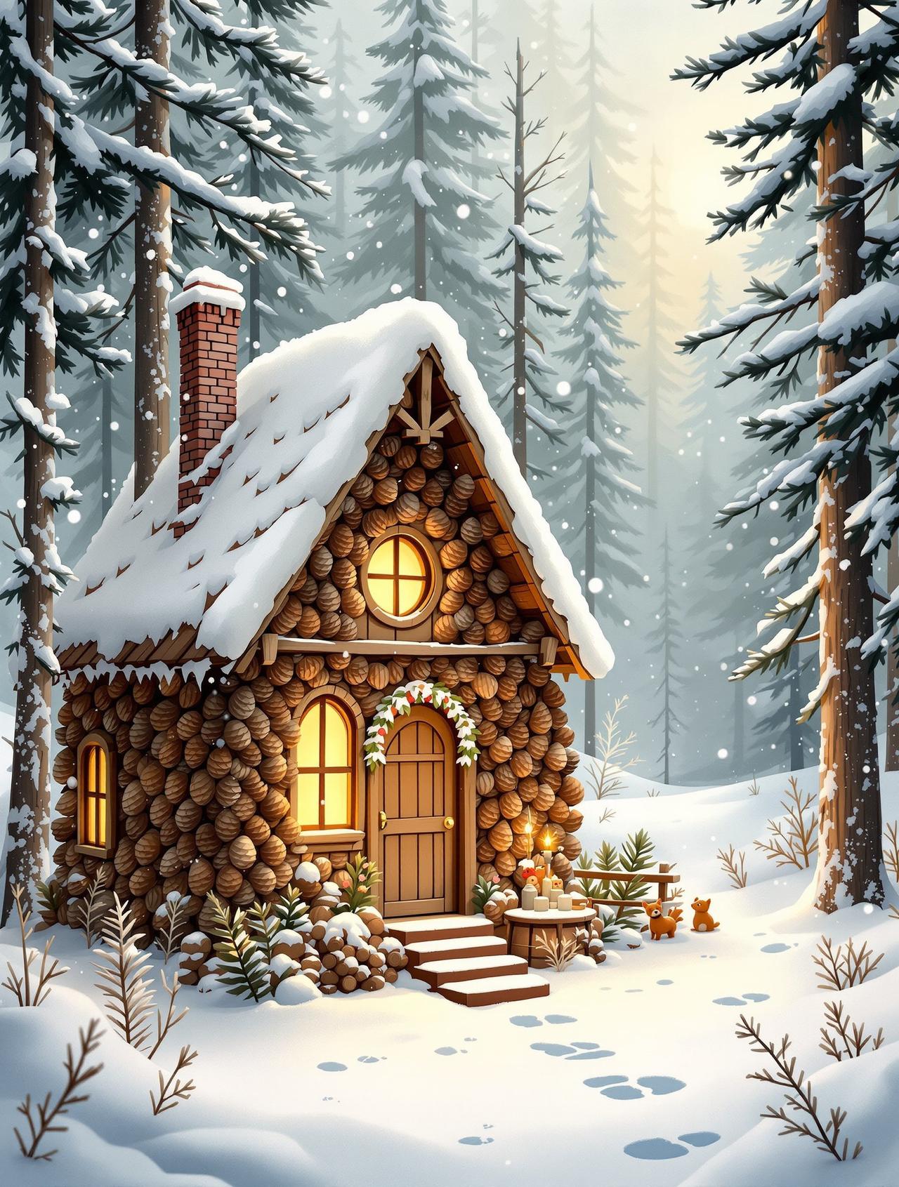 多多电影网作品《松果小屋的冬天》花林海报